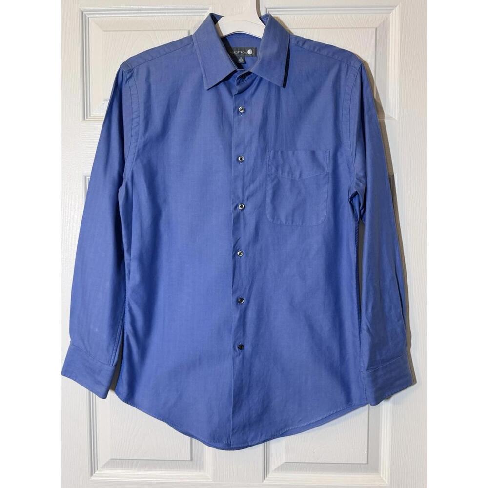 Nordstrom Men's Dress‎ Shirt, Trim Fit, Blue, 15.5–32/33